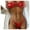 Red, variant on Cathalem Two Piece Swimsuit for Women 2 Piece Swimwear Cheeky Solid Lace up Bathing Suits (Black,L)