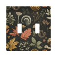 thumbnail image 2 of Dailycode Light Switch Plate Covers 3 Gang Wall Plate Plastics Outlet Covers for Kitchen Home Office Decor Mushroom Weed Leaves Herb, 2 of 8
