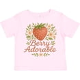 thumbnail image 3 of Inktastic Berry Adorable Strawberry Floral Design Boys or Girls Toddler T-Shirt, 3 of 5