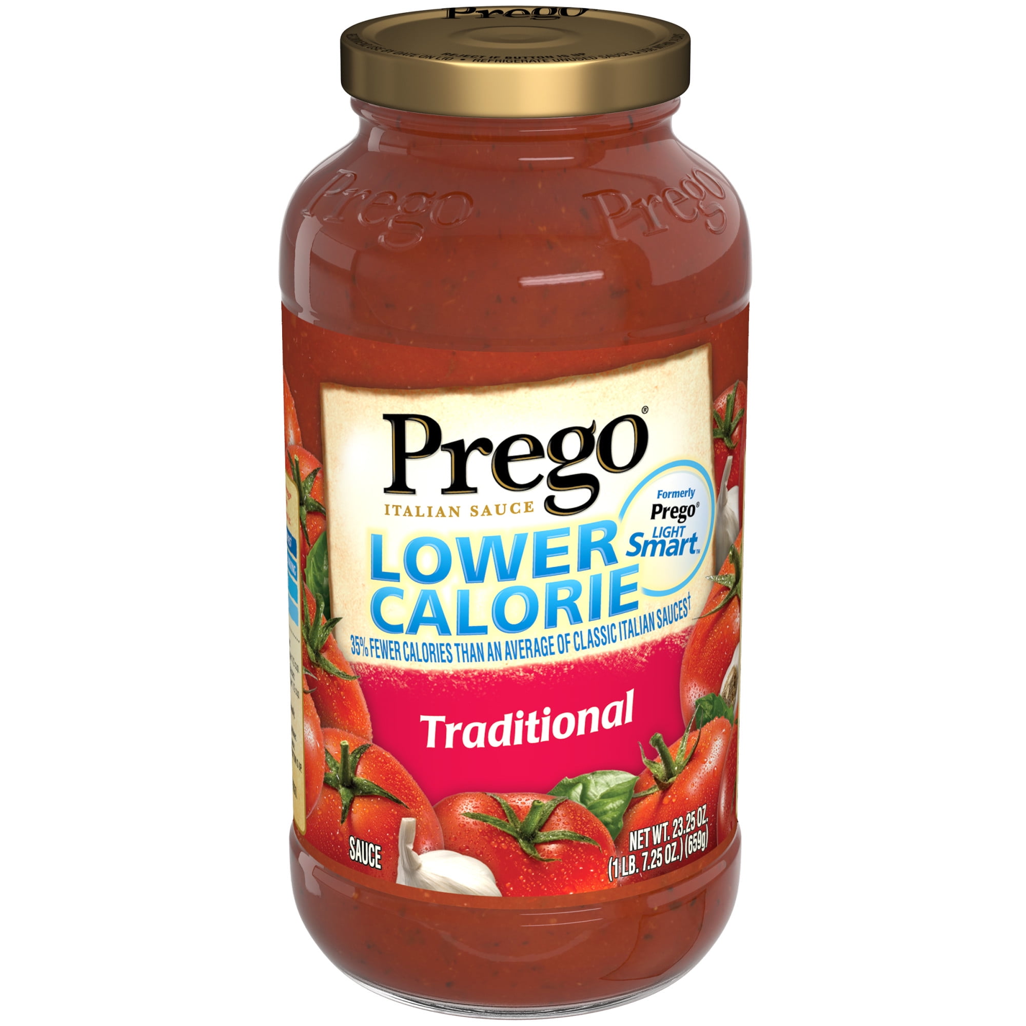 Prego Lower Calorie Pasta Sauce, Traditional Italian Spaghetti Sauce ...