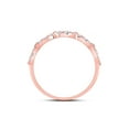 thumbnail image 3 of 10kt Rose Gold Womens Round Diamond Teardrop Stackable Band Ring 1/3 Cttw, 3 of 4