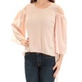 thumbnail image 3 of BAR III Womens Pink Cold Shoulder Long Sleeve Jewel Neck Top Size: 2XS, 3 of 4
