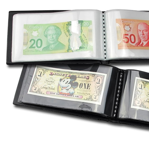 Álbum Para Billetes De Banco Con 30 Páginas – Fundas Transparentes Y Doble Cara Para 60 Billetes | Rosa