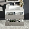 thumbnail image 3 of Eviva Vienna 36 in. Cement Gray and White Wall Mount Bathroom Vanity with White Integrated Acrylic Sink, 3 of 7
