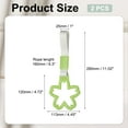 thumbnail image 2 of Uxcell 2 Pcs Flower Shaped Car Handle Straps, Car Hanging Accessories Bumper Warning Ring Drift Charm for Auto Bus Decor Interior Exterior Decoration, Green (White Strap), 2 of 6