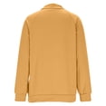 thumbnail image 5 of HAiming Womens Oversize Lapel Sweatshirts Side Button Collar Trendy Sweatshirt Casual Solid Color Loose Shirts, 5 of 5