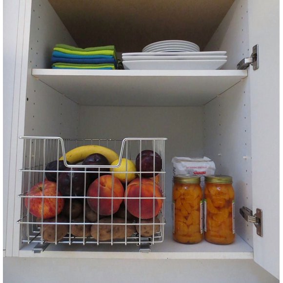 TRINITY EcoStorage™ Chrome Wire Basket with Slides