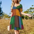 thumbnail image 2 of Sunset Bauhaus Sleeveless Dress sexy dress for women Bridesmaid dress woman, 2 of 6