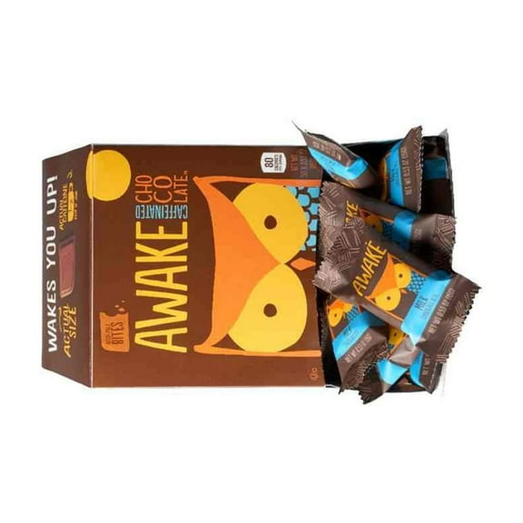 Awake Caffeinated Chocolate Bites - Singles, 0.53 Ounce -- 300 per case.