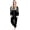 Black-az, variant on Women's Fleece Non-Footed One Piece Sleepwear Adult Hooded Pajamas Ladies Bodysuit Jumpsuits