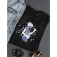 thumbnail image 3 of Pregnant Woman Butterflies T-Shirt Women -Image by Shutterstock, Female x-Large, 3 of 4