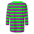 thumbnail image 6 of 3/4 Sleeve Shirts for Women Spring Striped Crewneck Business Casual Tops, Loose Three Quarter Length Work Blouses, Striped Printed Comfortable Top, Limited Time Off, 6 of 6