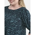 thumbnail image 2 of Terra & Sky Women's Plus Size Smocked Blouse, Sizes 0X-5X, 2 of 5