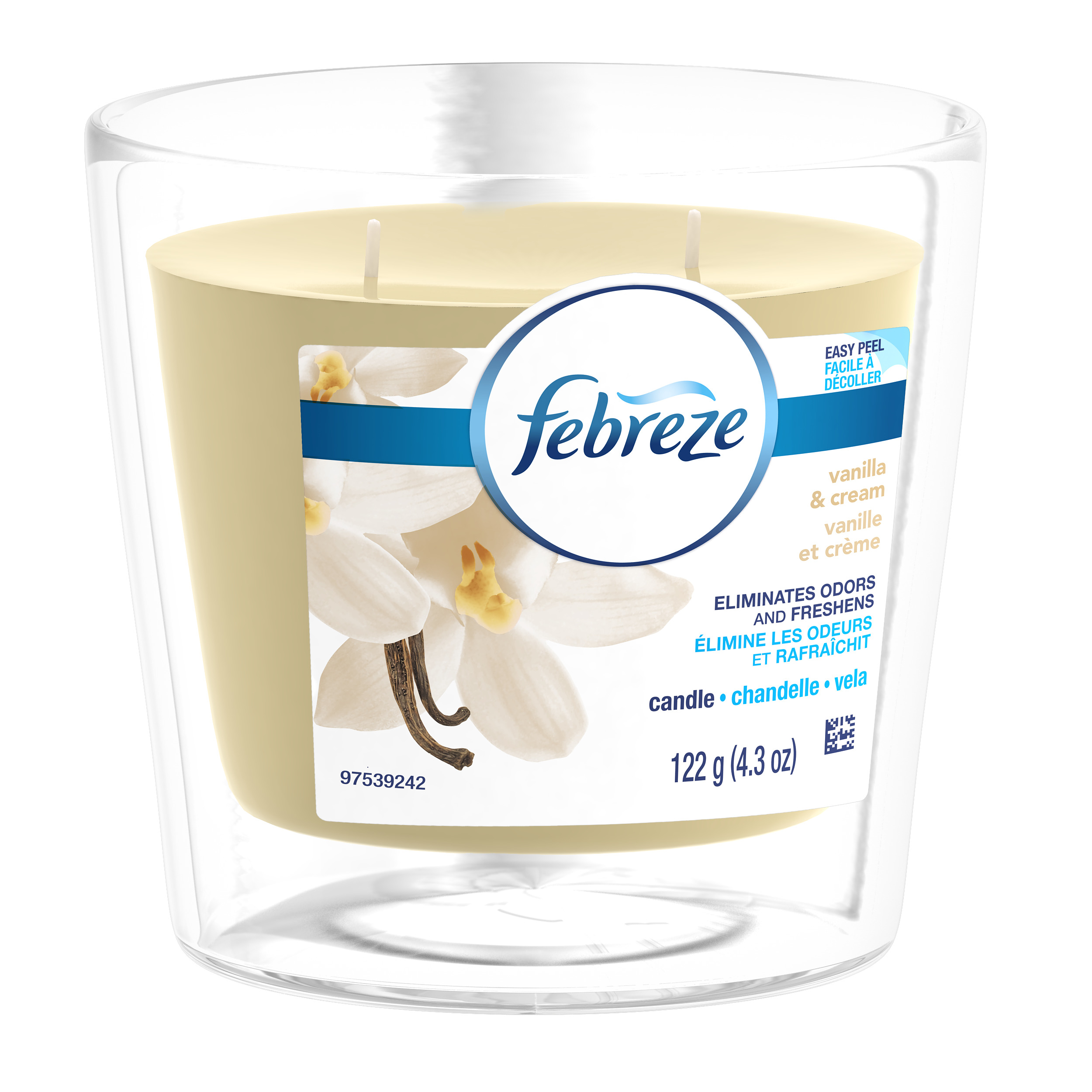 Febreze CANDLE Air Freshener Vanilla & Cream (1 Count, 4.3 oz, febreze