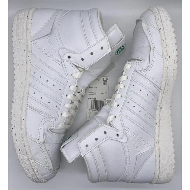 Ad-id-as Mens Top Ten Hi Clean Classic Collection Cloud White FW4145 Size 8 NWOB