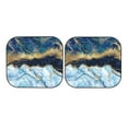 thumbnail image 7 of Disketp 2 Piece Blue Marble Gold Foil And Glitter Decor Pattern Windshield Sunshades,Folding Windshield Sun Shade For Car Suv Trucks Sedan,Blocks Uv Rays Sun Visor Protector-Medium, 7 of 7