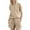 Khaki, variant on gbyLJF Linen Short Sets for Women Short Sleeve Top and Drawstring Shorts 2 Piece Summer Sets Beach Vacation Outfits Womens Tracksuits