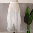 thumbnail image 5 of Women Tulle Tutu Long Skirts Wedding Party Cocktail Prom Mesh Maxi Dress Bodysuit Detachable Skirt Swimwear Cover Ups, 5 of 9