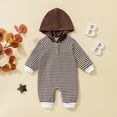 thumbnail image 2 of Vedolay Little Baby Girl Clothes Romper Jumpsuit Floral Pants Long Sleeve Outfit Set Brown,60, 2 of 5