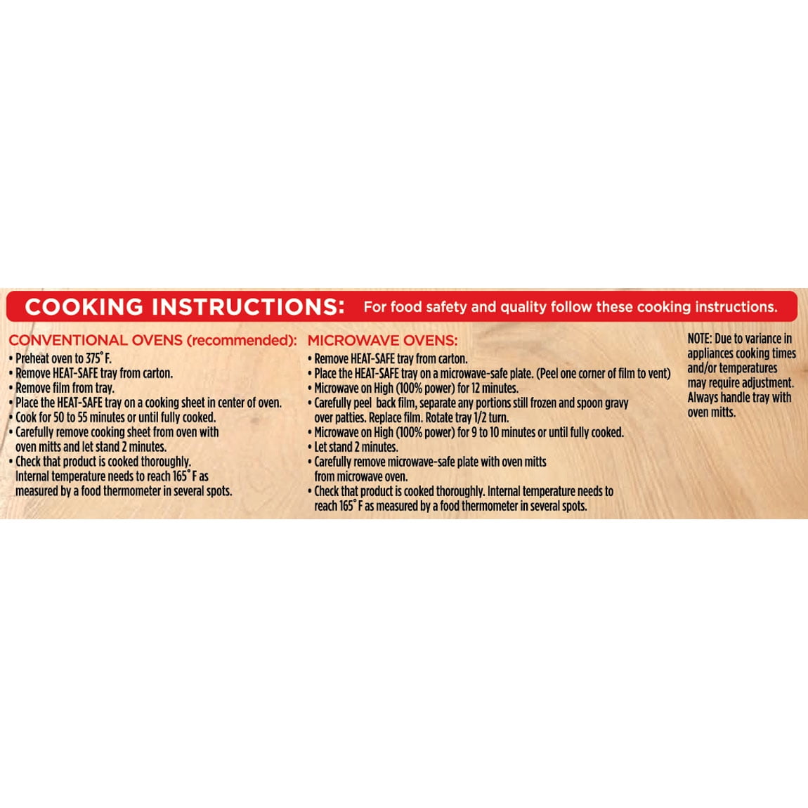 On-Cor Gravy & 6 Salisbury Steaks Entree, Regular 28 Ounce Package Meal, (Frozen)