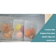thumbnail image 3 of Ecoberi Reusable Silicone Food Storage Bags - Cook, Store, Freeze, Microwave Safe, 32oz, Set of 3 (Clear), 3 of 10