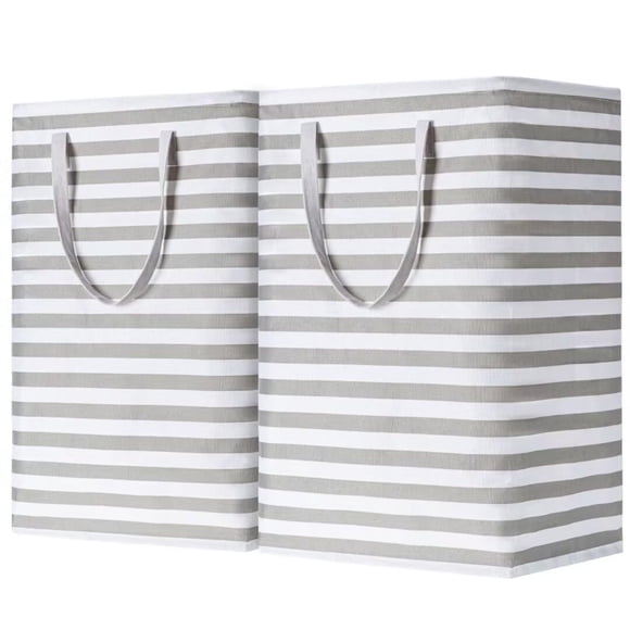 Cesta para ropa sucia BOOMIBOO, impermeable, 75 L, capacidad, color gris, x2