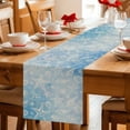 thumbnail image 6 of Nautical Abstract Starfish Conch Table Runner 90 Inches Long,Kitchen Dining Tablerunners Gradient Blue Ocean Linen Table Runners Dresser Scarves for Home Dinner Wedding Holiday Party Decor, 6 of 9