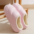 thumbnail image 3 of RUIYANQI Women's Fuzzy Lined Platform Clogs Thick Sole Waterproof Indoor Outdoor Warm Winter Slippers For Women Pink Women Sandal, 3 of 6