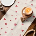 thumbnail image 3 of Galentine's Day Table Runner 70 Inches, Farmhouse Gnomes Love Balloon Tree Bed Runner Dresser Scarves Tabletop for Indoor Outdoor Parties/Ceremony/Banquet, 13" x 70", 3 of 9