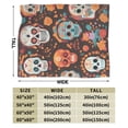 thumbnail image 3 of ZICANCN Throw Blanket Dia De Skull Muertos , Couch Ultra Soft Micro Fleece Sofa Bed Camping Travel Blanket for Adults, 40"x30", 3 of 8