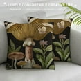 thumbnail image 3 of Qinduosi Boho Mushroom Pillow Covers, Black Mushrooms Outdoor Decorative Throw Pillow Covers Vintage Farmhouse Pillowcase Linen Mushroom Decor for Couch Home Sofa White, 3 of 5