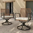 thumbnail image 2 of LAUSAINT HOME 2 - Piece Outdoor Swivel Dining Chair With Cushions, 2 of 6