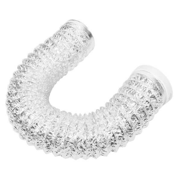 unbranded 1Pcs Silver Aluminium Foil Flexible Exhaust Hose for Kitchen Appliance and Bathroom Ventilation 59.1x6.5x6.5in