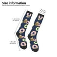 thumbnail image 5 of Balery Sloth With Donuts Fun Novelty Socks Men'S Women'S Crew Socks Funny Crazy Novelty Socks Quirky And Cool Socks, 5 of 9