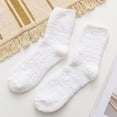 thumbnail image 4 of Special Offer! Beshee Socks for Men Fuzzy Socks 2 Pairs Cozy Slipper Socks Casual Socks for Men Winter Warm Soft Cabin Stocking Comfy Sleep Socks Mens Socks White, 4 of 4