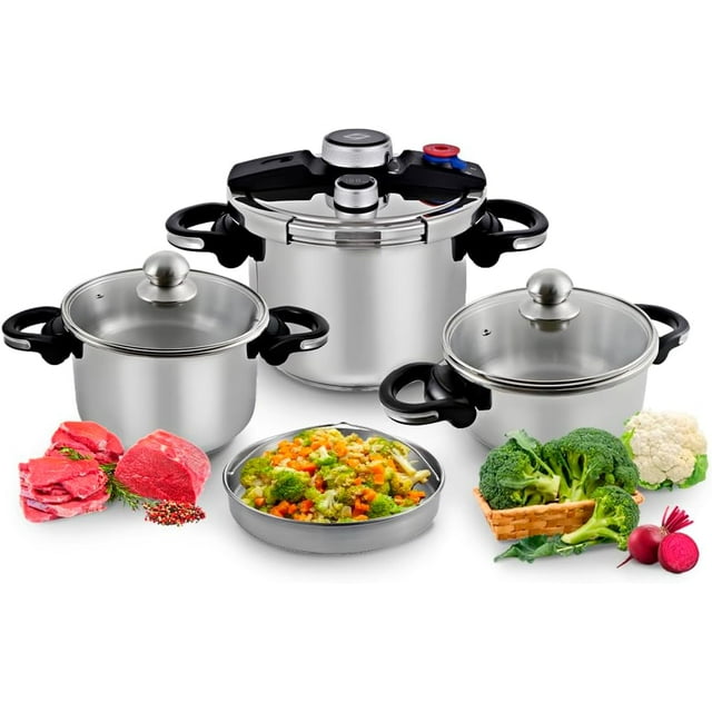 SET DE TRES OLLAS DE PRESION CANGREJO BPC080604L