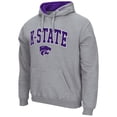 thumbnail image 2 of Men's Colosseum Heather Gray Kansas State Wildcats Arch & Logo 3.0 Pullover Hoodie, 2 of 3