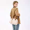 thumbnail image 3 of Montana West Small Top Handle Purse for Women Crossbody Satchel Handbag Barrel Bag, Beige Brown, 3 of 7