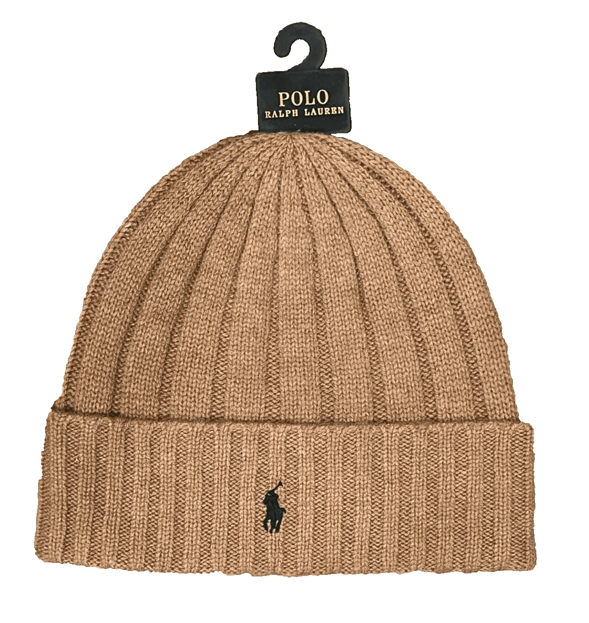 Polo Ralph Lauren Men's Skull Cap Beanie Winter Hat Red with Blue