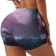thumbnail image 1 of Fotbe lighthouse Waves Torrential Rain Shorts Sin Costuras – Shorts Deportivos de Cintura Alta para Mujer, Elásticos para Gimnasio, Yoga, Running o Ciclismo-Medium, 1 of 8