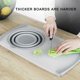 thumbnail image 2 of Tabla de cortar multifuncional con escurridor integrado para cocina, ideal para frutas, verduras y más, diseño plegable, material PP de grado alimenticio, color gris, tamaño 50 x 28.5 cm., 2 of 7