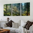 thumbnail image 2 of Ullo0ord Canvas Wall Art Painting One Panel Nature Forest Sunshine Through The Tree Artwork Prints, Modern Framed Canvas Wall Decorations for Living Room Bedroom Bathroom, 2 of 4
