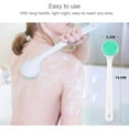 thumbnail image 4 of Silicone Loofah Body Scrubber,14.6x3.2In Long Handle Back Scrubber for Shower,Green Durable Silicone Back Brush for Woman and Men Body, 4 of 6