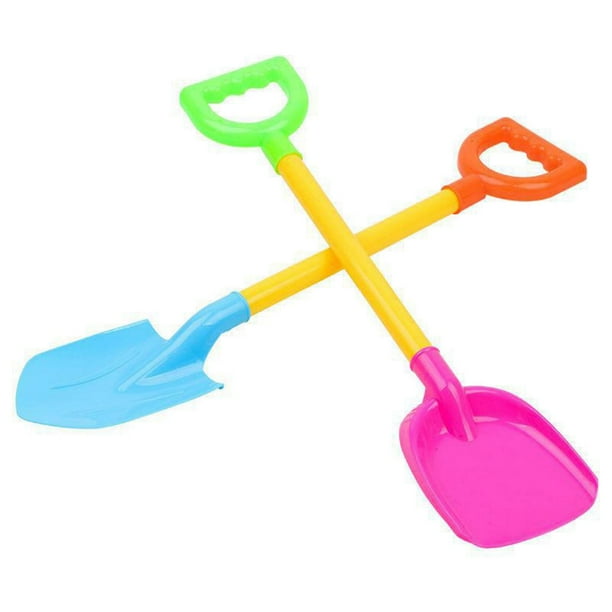 Frecoccialo 31" Heavy Duty Wooden Kids Sand Shovels with Plastic Spade