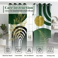 thumbnail image 7 of Green and Gold Patterned Blackout Curtains Boho Mid Century Modern Aesthetic Thermal Grommet Window Drapes for Bedroom Living Room Black Out 2 Panels Set-52"W x 63"L (Pack of 2), 7 of 7
