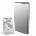 thumbnail image 2 of Infinity Mirror Corner Medicine Cabinet Wall Mount Stainless Steel Bathroom Storage 23.6" x 11.8" Opens to Right Renovators Supply, 2 of 19