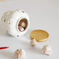 thumbnail image 4 of Japanese Style Garlic Keeper Hollow Out Portable Garlic Ginger Storage Box, 4 of 5