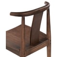 thumbnail image 4 of Joyyskill Wood Dining Room Chairs Set of 2, Mid Century Modern Kitchen Chairs Wishbone Chair with Curved Back Armless Accent Chair, Brown, 4 of 8