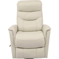 thumbnail image 5 of Bowery Hill Leather Manual Swivel Glider Recliner in Ivory Finish, 5 of 6