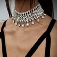 thumbnail image 2 of Femmes Collier Collier Strass Décoratif Collier Choker Déclaration Collier, 2 of 8